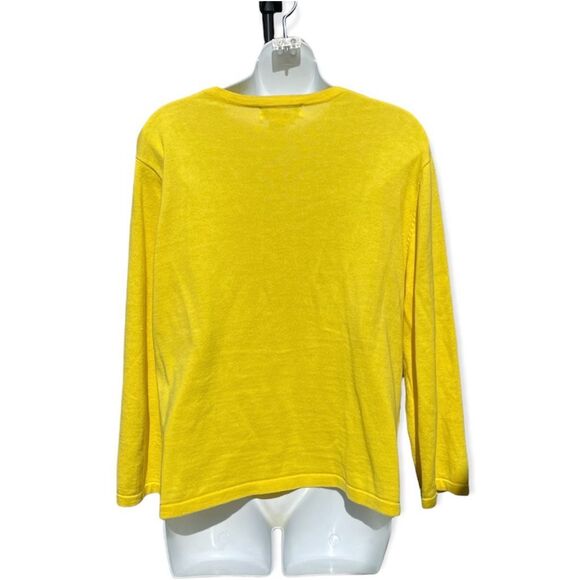 Jack B Quick Vintage Yellow, Pink, Green, V Neckline Sweater Size XL - Picture 2 of 8